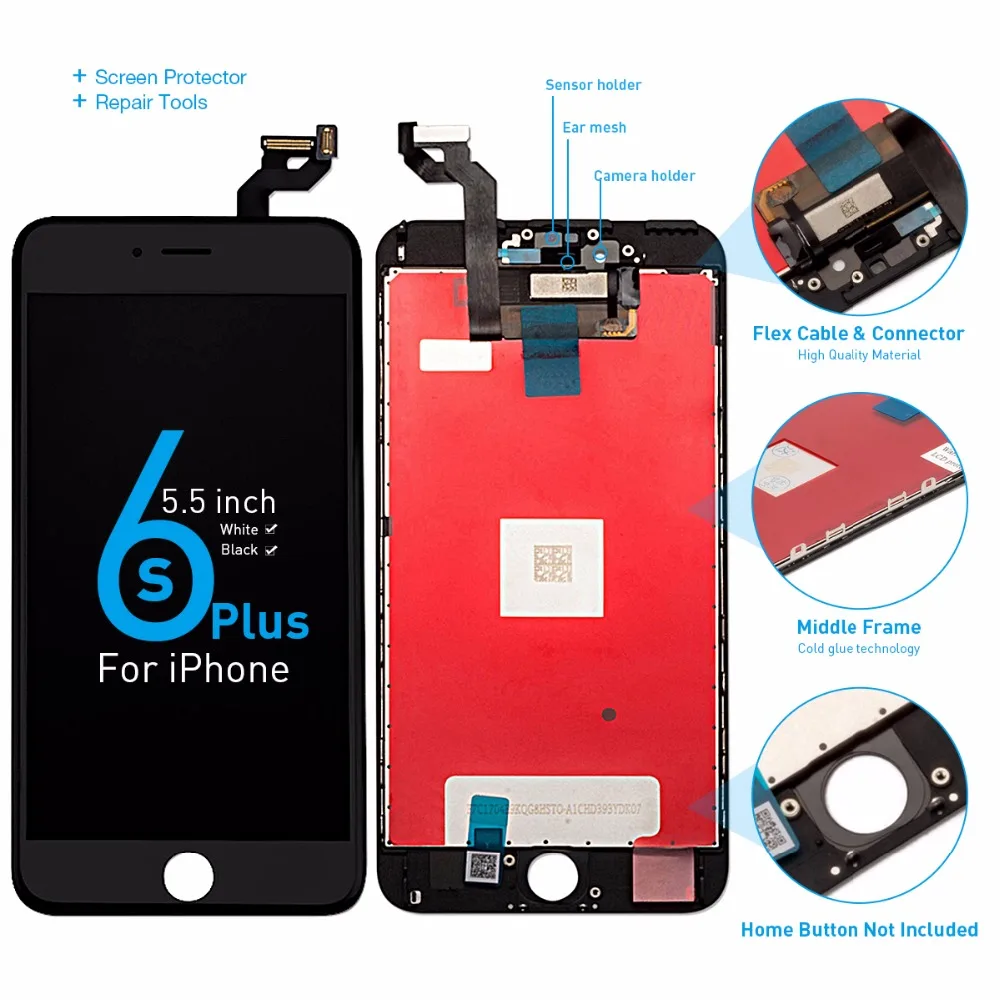 ЖК дисплей класса AAA +++ A1634 A1687 A1699 для Apple iPhone 6S Plus сенсорный датчик дигитайзер в