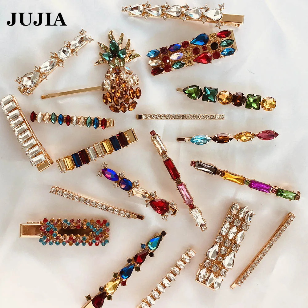 JUJIA 2020 New Fashion Crystal Hairpin Shiny Rhinestones za Hair Clips Hair Accessories For Women Girls Barrettes
JUJIA 2020 New Fashion Crystal Hairpin Shiny Rhinestones za Hair Clips Hair Accessories For Women Girls Barrettes