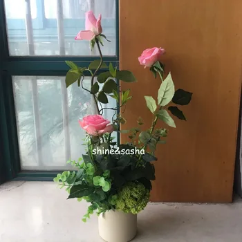 1 set real touch rose suit artificial flower arrangement flower + vase potted flower home decoration
1 set real touch rose suit artificial flower arrangement flower + vase potted flower home decoration