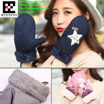 Women Winter Plus Cashmere Keep Warm Faux Suede Gloves,Windproof,Jogging Cycling Sporting Girl's Cartoon Cute Princess Mittens
Women Winter Plus Cashmere Keep Warm Faux Suede Gloves,Windproof,Jogging Cycling Sporting Girl's Cartoon Cute Princess Mittens