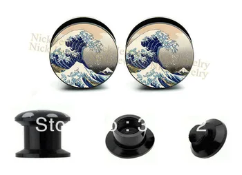 Wholesale 6-25mm quality acrylic wave image ear gauges screw fit flesh tunnel ear plugs ear stretcher 60pcs/lot NASP-052
Wholesale 6-25mm quality acrylic wave image ear gauges screw fit flesh tunnel ear plugs ear stretcher 60pcs/lot NASP-052