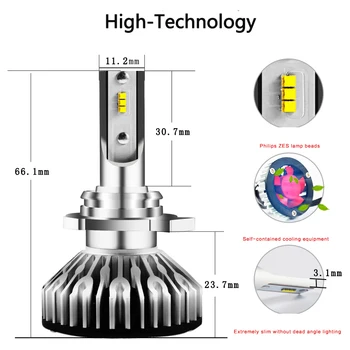 H4 Led Headlight Bulbs H7 LED H1 H3 H8 H11 9005 HB3 9006 HB4 9012 with Phi-lips Chips ZES 10000LM 6500K 12V Auto Fog Light bulbs
H4 Led Headlight Bulbs H7 LED H1 H3 H8 H11 9005 HB3 9006 HB4 9012 with Phi-lips Chips ZES 10000LM 6500K 12V Auto Fog Light bulbs