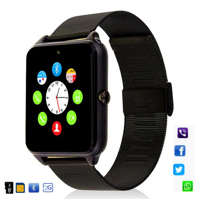 

Smart Watch Z60 Men Women Bluetooth Wrist Smartwatch Support 2G SIM/TF Card Wristwatch For Apple Android Phone PK Y1 DZ09 GT08