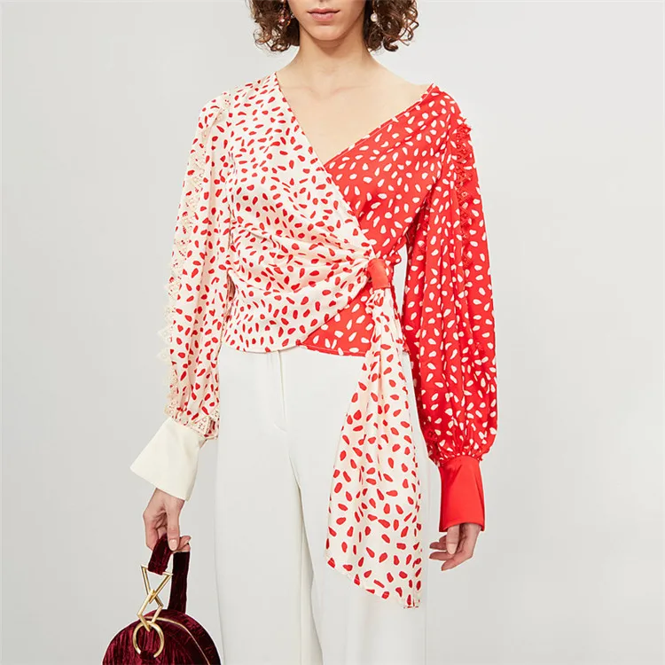Blusas Mujer De Moda 2019 Women Blouses Pink Red Color Block Print Blouse Ladies Long Sleeve V Neck Wrap Shirts Chiffon Tops
Blusas Mujer De Moda 2019 Women Blouses Pink Red Color Block Print Blouse Ladies Long Sleeve V Neck Wrap Shirts Chiffon Tops