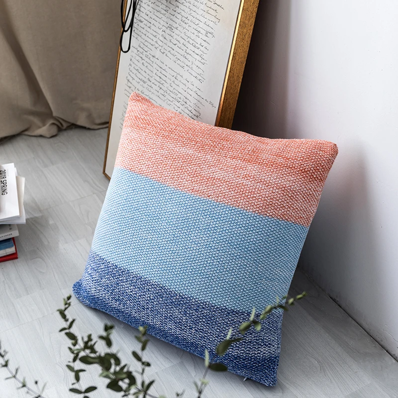 DUNXDECO Cushion Cover Decorative Pillow Case Fresh Simple Modern Rainbow Colorful Knitting Throw Room Sofa Bedding Decoration
DUNXDECO Cushion Cover Decorative Pillow Case Fresh Simple Modern Rainbow Colorful Knitting Throw Room Sofa Bedding Decoration