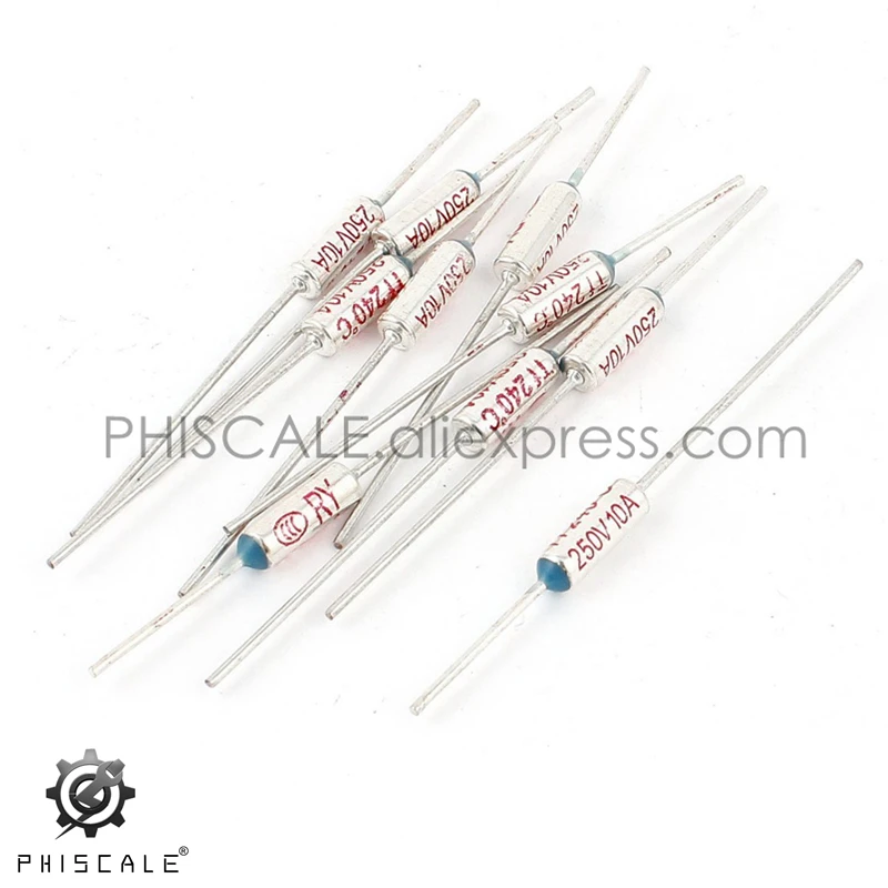 PHISCALE 50Pcs Thermal Cutoffs Fuse 152-300C Degrees 250V 10A/15A Metal Temperature Fuse for Circuits Protection
PHISCALE 50Pcs Thermal Cutoffs Fuse 152-300C Degrees 250V 10A/15A Metal Temperature Fuse for Circuits Protection