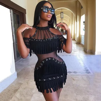New Style Bandage dress sexy women O-nrck Backless See-Through Tassel Pearl Evening Party celebrity body con dresses wholesale
New Style Bandage dress sexy women O-nrck Backless See-Through Tassel Pearl Evening Party celebrity body con dresses wholesale