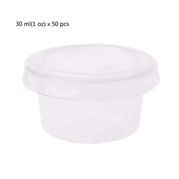 50Pcs Disposable Cups Set Of 30ml/1 oz Sauce Pot Container Jello Shot Cup Slime Storage With Lid For Ketchup
50Pcs Disposable Cups Set Of 30ml/1 oz Sauce Pot Container Jello Shot Cup Slime Storage With Lid For Ketchup