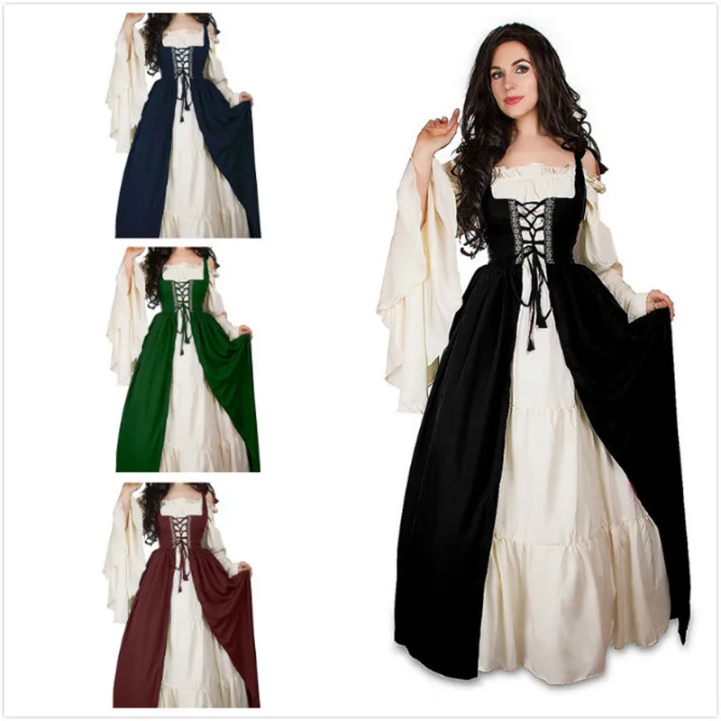 Drop Shipping Women Vintage Style Women Medieval Long Sleeve Gothic Dress Floor Length Cosplay Dress Retro Long Gown Dress S-5XL
Drop Shipping Women Vintage Style Women Medieval Long Sleeve Gothic Dress Floor Length Cosplay Dress Retro Long Gown Dress S-5XL
