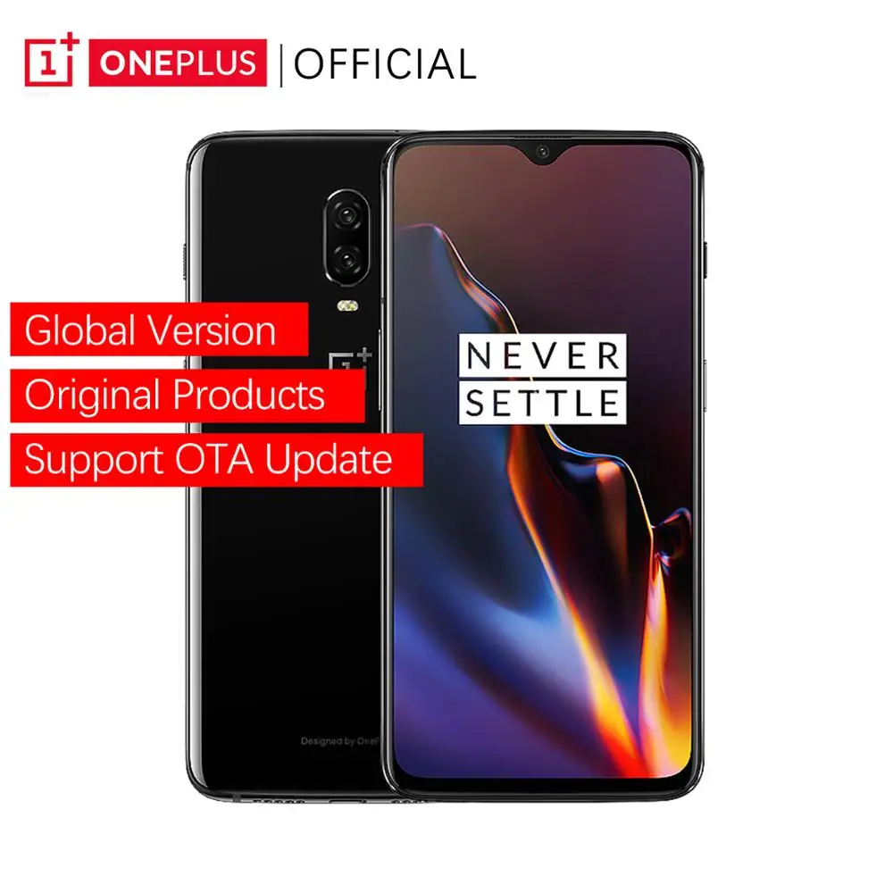 OnePlus 6T Global Version 8GB RAM 128 GB ROM Snapdragon 845 Octa Core 6.41" Full Screen Unlock Cellphone - Mirror Black
OnePlus 6T Global Version 8GB RAM 128 GB ROM Snapdragon 845 Octa Core 6.41" Full Screen Unlock Cellphone - Mirror Black