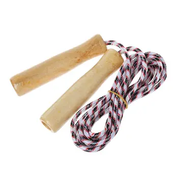 

Hot 2m High-strength Wooden Handle Jumping Rope Kid Fitness Equipment Practice Speed Skipping