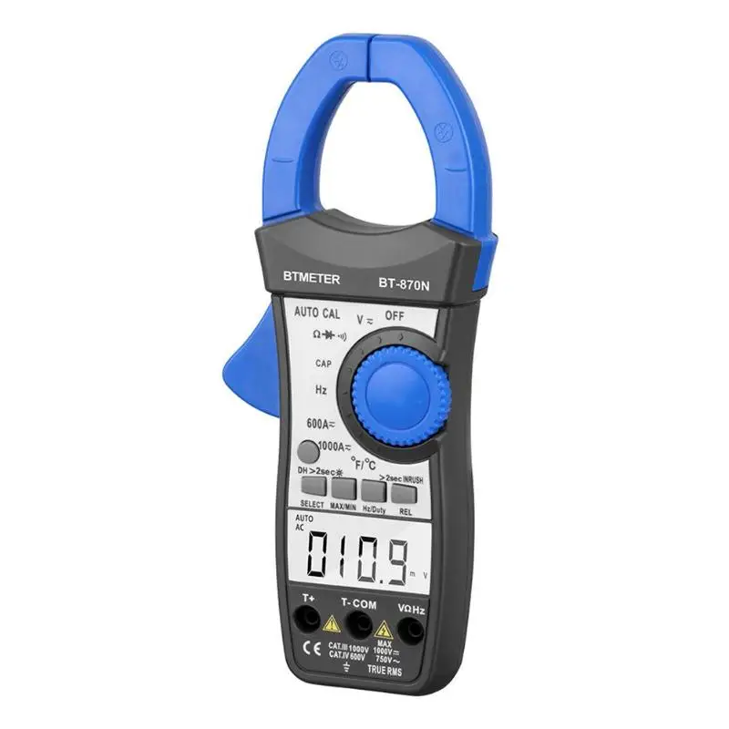 Auto Range Digital Clamp Meter 6000 Counts DC/AC 200A 600V Resistance Capacitance Frequency Temperature NCV Multimeter
Auto Range Digital Clamp Meter 6000 Counts DC/AC 200A 600V Resistance Capacitance Frequency Temperature NCV Multimeter