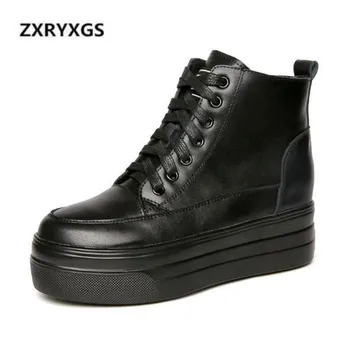 ZXRYXGS Brand Shoes Woman 2019 Spring New Fashion Lace Cowhide Leather Shoes Non-slip Comfort Platform Heel Women Shoes
ZXRYXGS Brand Shoes Woman 2019 Spring New Fashion Lace Cowhide Leather Shoes Non-slip Comfort Platform Heel Women Shoes
