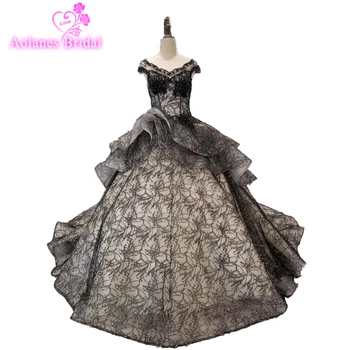Real Black Prom Dresses 2018 Sleeve Ball Gown Lace Appliques High Quality Puffy Ruffles Skirt Lace Evening Dresses Gowns Black
Real Black Prom Dresses 2018 Sleeve Ball Gown Lace Appliques High Quality Puffy Ruffles Skirt Lace Evening Dresses Gowns Black