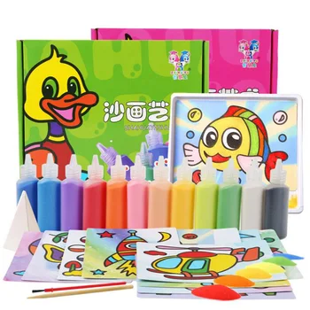 12Pcs/lot Kids DIY Sand Painting Toy Children Drawing Board Sets BubbleSand Handmade Picture Paper Craft Sand Draw Art
12Pcs/lot Kids DIY Sand Painting Toy Children Drawing Board Sets BubbleSand Handmade Picture Paper Craft Sand Draw Art