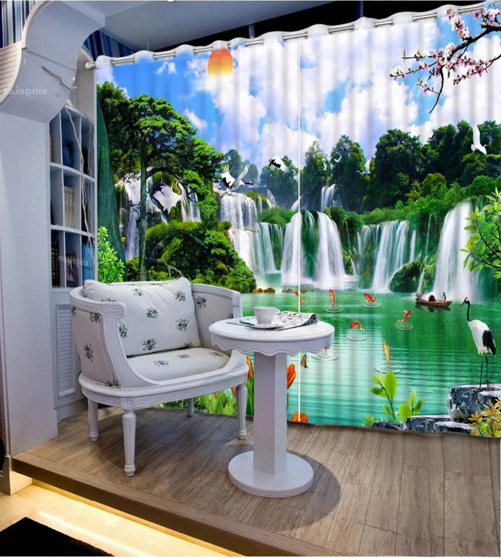 Custom curtains living room window landscape waterfall fashion decor home decoration for bedroom
Custom curtains living room window landscape waterfall fashion decor home decoration for bedroom
