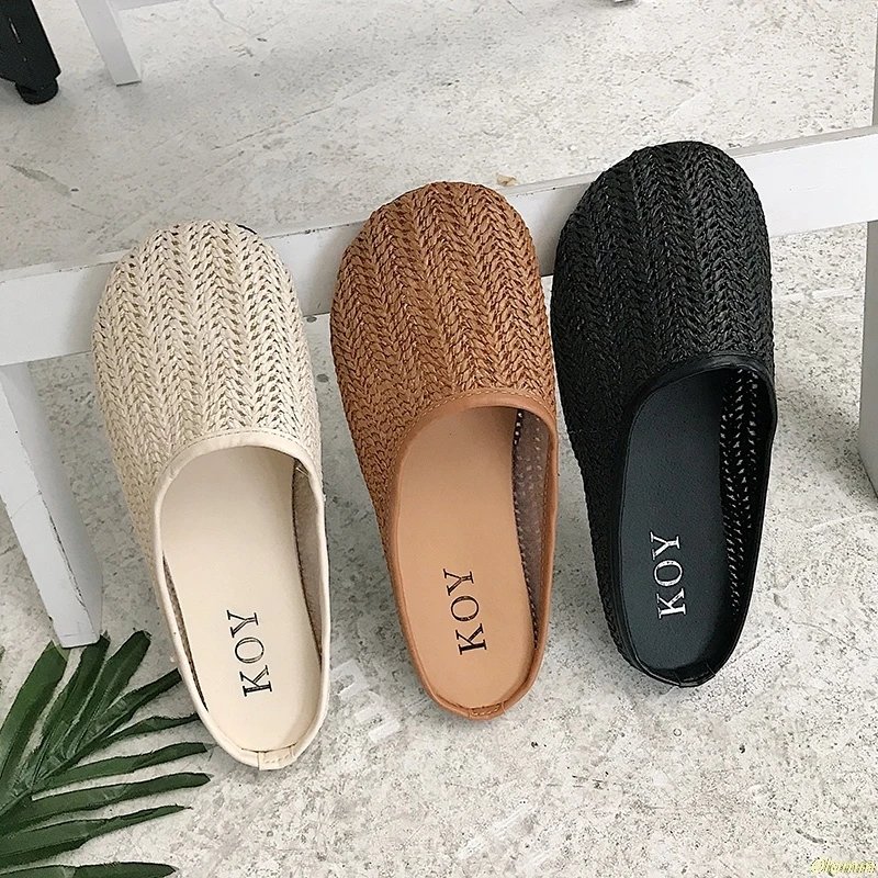 2019 Women Slippers Fashion Pointed Toe Weave Mules Shoes Flat Slides Summer Beach Flip Flop Outside Slip On Shoes
2019 Women Slippers Fashion Pointed Toe Weave Mules Shoes Flat Slides Summer Beach Flip Flop Outside Slip On Shoes