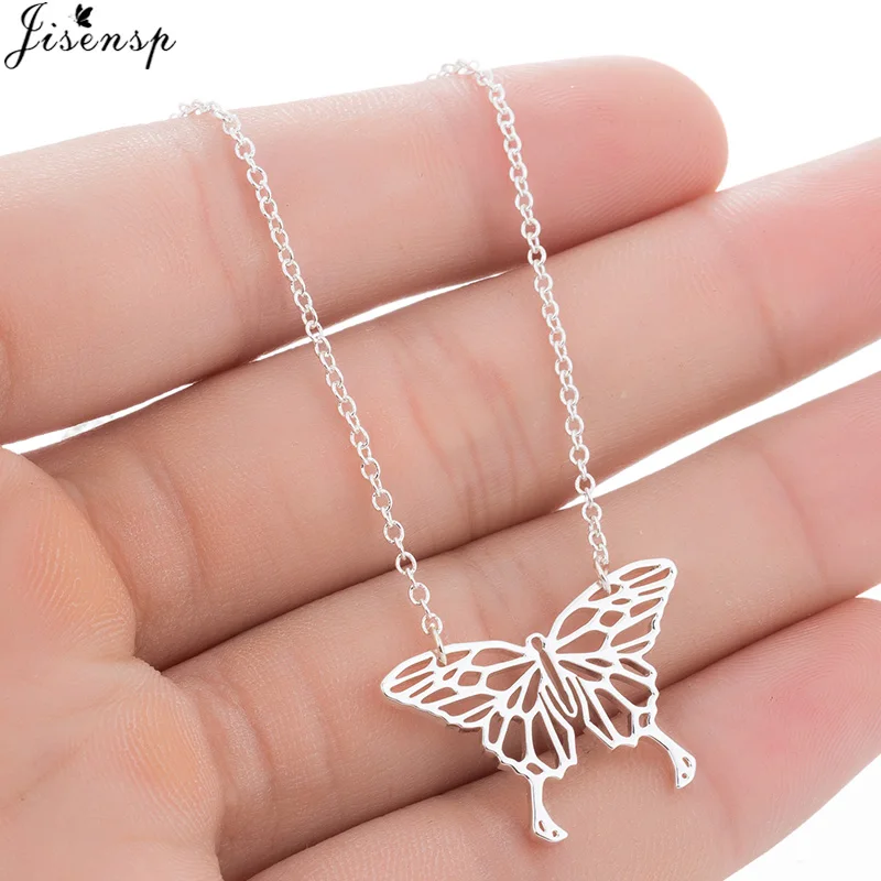 Jisensp Delicate Origami Butterfly Charm Necklace Lovely Hollow Insect Pendant Necklace Animal Jewelry for Women bijoux Gift
Jisensp Delicate Origami Butterfly Charm Necklace Lovely Hollow Insect Pendant Necklace Animal Jewelry for Women bijoux Gift