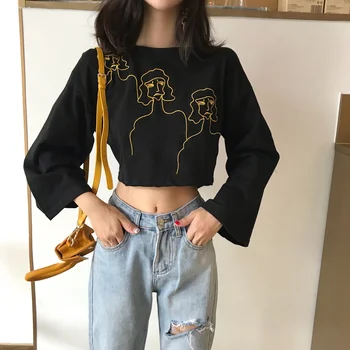 2019 Spring Women's Crop Top Short Sleeve T Shirts Women Brand New Casual Tee Tops Summer Female Black T Shirt Cute Cropped Top
2019 Spring Women's Crop Top Short Sleeve T Shirts Women Brand New Casual Tee Tops Summer Female Black T Shirt Cute Cropped Top