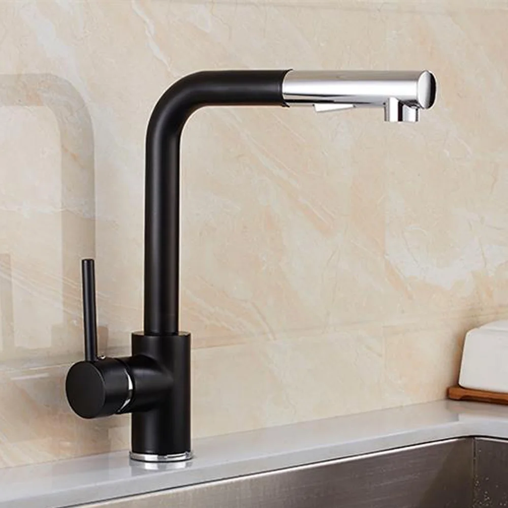 Black Pull Out Kitchen Faucet Bathroom Mixer Tap Deck Mounted Swivel Spout Stream Sprayer Lead-free Shower Mixer Tap TL069
Black Pull Out Kitchen Faucet Bathroom Mixer Tap Deck Mounted Swivel Spout Stream Sprayer Lead-free Shower Mixer Tap TL069