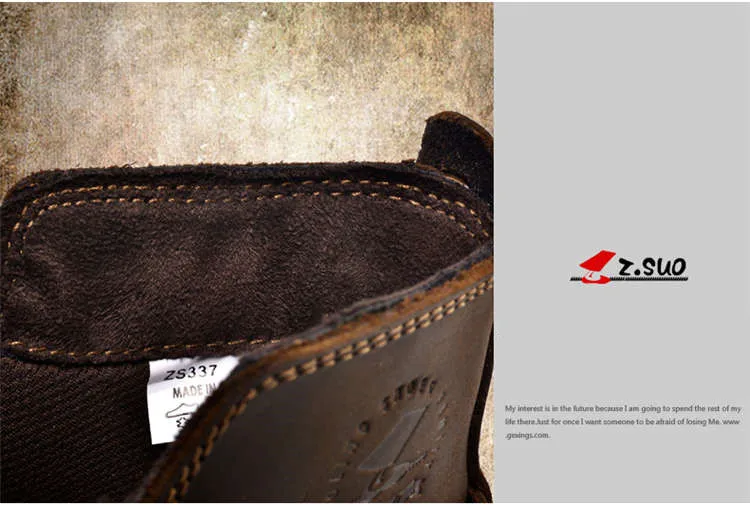 men genuine leather boots