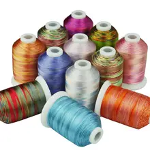 12 Multi-Colors Variegated Embroidery Thread 1000 Meters Each for Machine/ Hand Sewing Quilting Overlocking on Any Home Machine 12 Multi-Colors Variegated Embroidery Thread 1000 Meters Each for Machine/ Hand Sewing Quilting Overlocking on Any Home Machine