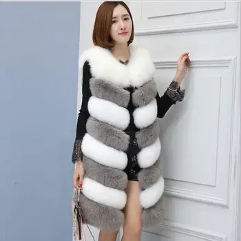 New Luxury Mid-Length Patchwork Fur Vest Slim Fit Faux Fur Vest High quality Faux Fox Warm Women Coat
New Luxury Mid-Length Patchwork Fur Vest Slim Fit Faux Fur Vest High quality Faux Fox Warm Women Coat