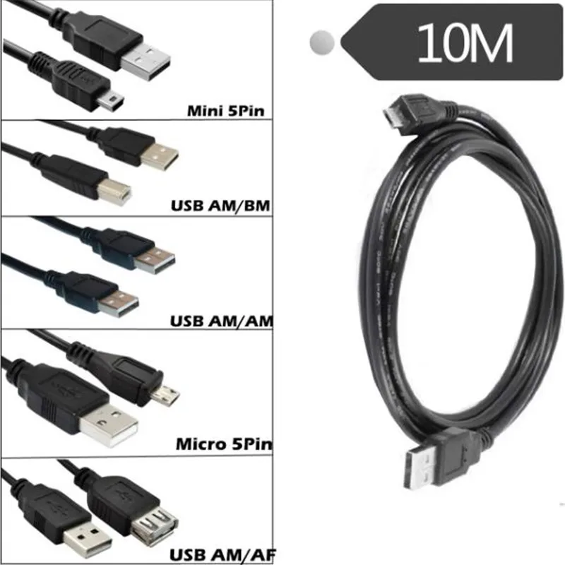 500PCS/ High-speed USB cable USB print cable Micro Mini USB computer mobile phone printer data cable extended version 10m
500PCS/ High-speed USB cable USB print cable Micro Mini USB computer mobile phone printer data cable extended version 10m