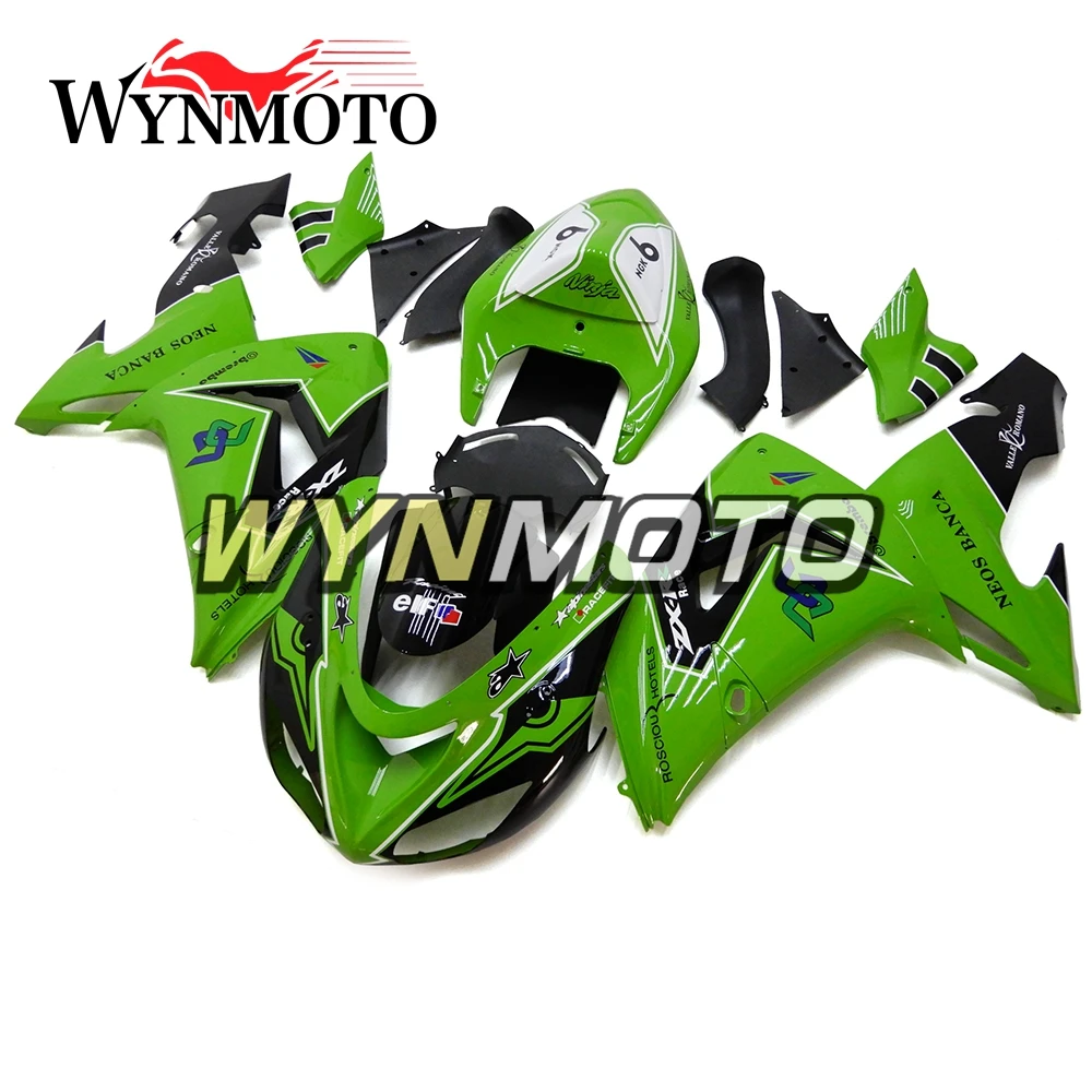 Обтекатели в комплекте из АБС-пластика для Kawasaki ZX-10R ZX10R 2006 2007, мотоциклетные черные и зеленые обтекатели, Обтекатели для корпуса
Обтекатели в комплекте из АБС-пластика для Kawasaki ZX-10R ZX10R 2006 2007, мотоциклетные черные и зеленые обтекатели, Обтекатели для корпуса