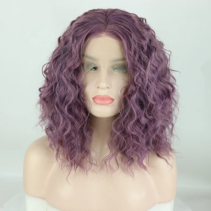 Fantasy Beauty Short Curly Heat Resistant Wigs Purple Hair Glueless Synthetic Lace Front Wig For Women Lavender Wig Natural Wigs
Fantasy Beauty Short Curly Heat Resistant Wigs Purple Hair Glueless Synthetic Lace Front Wig For Women Lavender Wig Natural Wigs