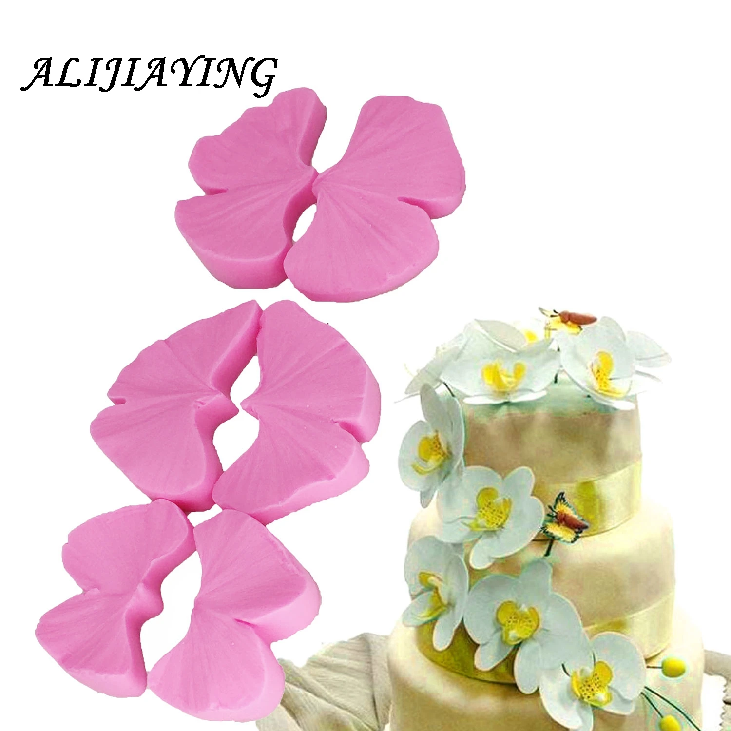 6Pcs/set Silicone Mold Phalaenopsis Flower Petal Fondant Cake Mold Fondant Decoration tools Chocolate Mould Baking Cake D1257
6Pcs/set Silicone Mold Phalaenopsis Flower Petal Fondant Cake Mold Fondant Decoration tools Chocolate Mould Baking Cake D1257