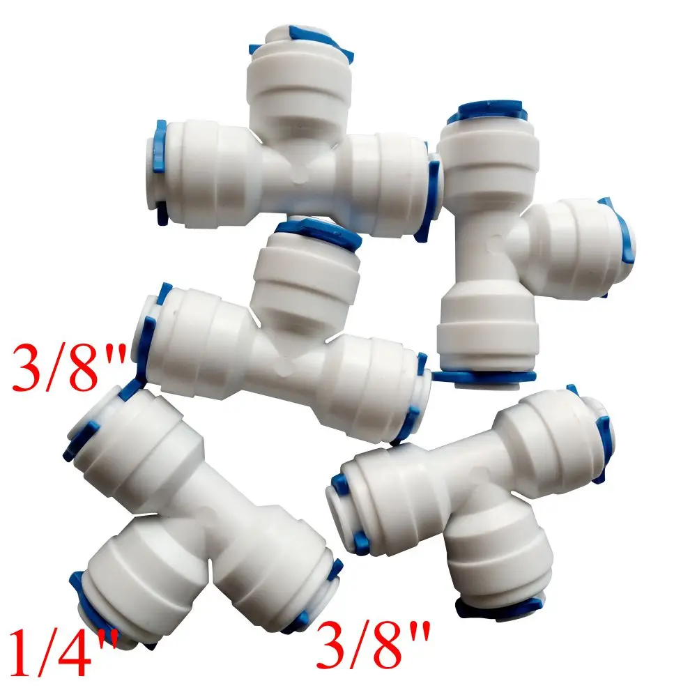 Pack of 5 3/8" - 1/4" Tube OD T qucik connection RO Water Connector Fittings Reverse Osmosis Aquarium System ROUT-3-3-2
Pack of 5 3/8" - 1/4" Tube OD T qucik connection RO Water Connector Fittings Reverse Osmosis Aquarium System ROUT-3-3-2