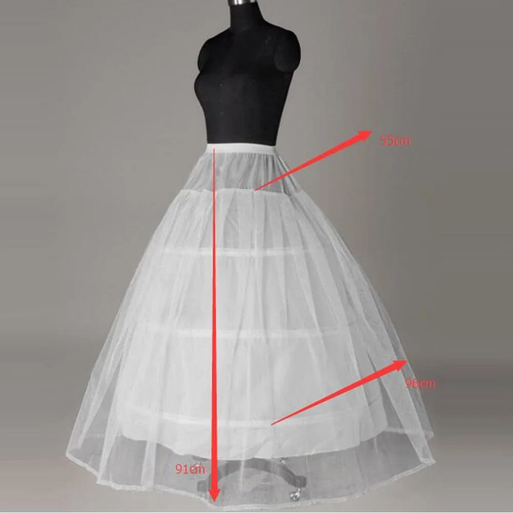 In Stock Hot sale Cheap Price White 3 Hoop Petticoat For Wedding Bridal Gown Dress Underskirt Crinoline Accessories 2018 | Свадьбы и