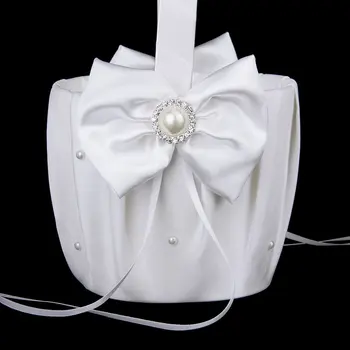 2 pcs Flower Girl Basket Ivory and White Wedding Bowknot Artificial Pearl Rhinestone Decor
2 pcs Flower Girl Basket Ivory and White Wedding Bowknot Artificial Pearl Rhinestone Decor