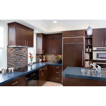 Flat Crown Molding Wood Kitchen Cabinets with Refrigerator Sink in the Island
Flat Crown Molding Wood Kitchen Cabinets with Refrigerator Sink in the Island