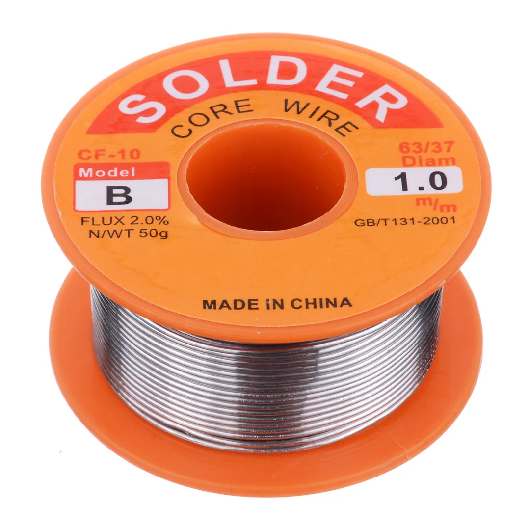 New 0.5/0.6/0.8/1/1.2/1.5/2mm 50/100g FLUX 2.0% 63/37 Rosin Core Welding Tin Lead Solder Iron Wire Reel Soldering Wire Roll