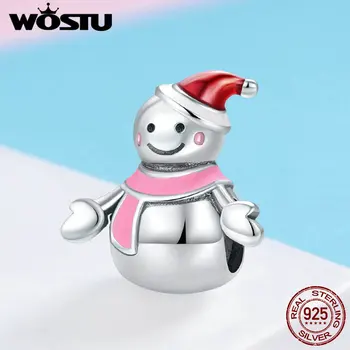 WOSTU Authentic 100% 925 Sterling Silver Miss Snowman Red and Pink Enamel Beads Charms Fit Original bracelets Jewelry BKC854
WOSTU Authentic 100% 925 Sterling Silver Miss Snowman Red and Pink Enamel Beads Charms Fit Original bracelets Jewelry BKC854