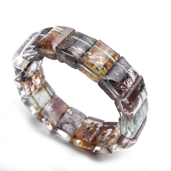 Genuine Natural Colorful Phantom Quartz Bracelets Women Female Stretch Rectangle Beads Crystal Bangle Bracelet 18x12mm AAAA
Genuine Natural Colorful Phantom Quartz Bracelets Women Female Stretch Rectangle Beads Crystal Bangle Bracelet 18x12mm AAAA