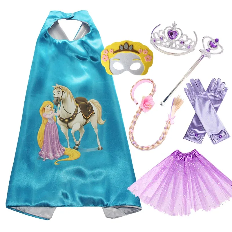 Rapunzel Costume Cape Mask Tutu Tiara Wand Glove Braid for Girls Halloween Costume for Kids Party
Rapunzel Costume Cape Mask Tutu Tiara Wand Glove Braid for Girls Halloween Costume for Kids Party