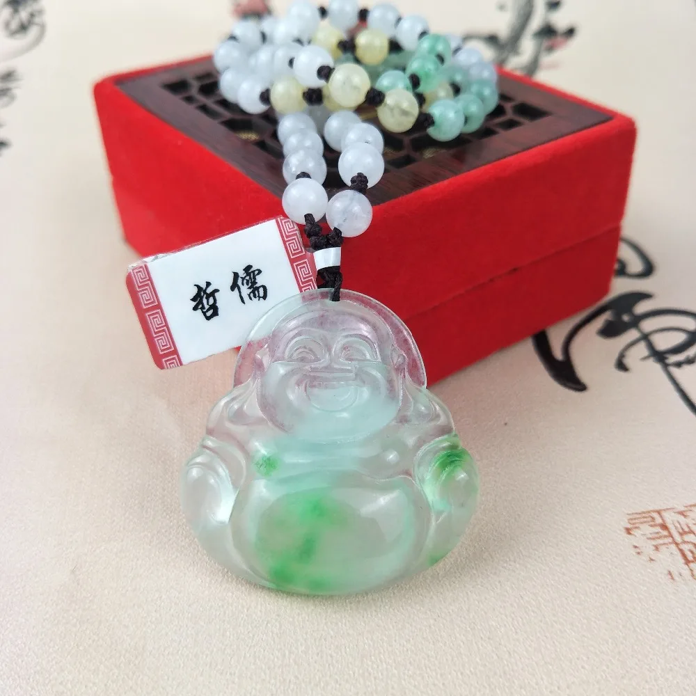 Zheru Jewelry Pure Natural Jadeite Ice Bottom Green Buddha Pendant Tricolor Jadeite Bead Pendant Chain Send A-Class Certificate
Zheru Jewelry Pure Natural Jadeite Ice Bottom Green Buddha Pendant Tricolor Jadeite Bead Pendant Chain Send A-Class Certificate