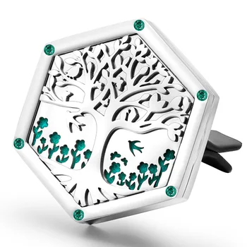 316L Stainless Steel Tree of Life Hexagon Locket Car Air Freshener Aroma Aromatherapy Essential Oil Car Diffuser Vent Clip
316L Stainless Steel Tree of Life Hexagon Locket Car Air Freshener Aroma Aromatherapy Essential Oil Car Diffuser Vent Clip
