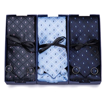 Gift box Men`s Tie Blue Printed Jacquard Woven 100% Silk Brand Tie Hanky Cufflinks Set For Wedding Business Party Free Postage
Gift box Men`s Tie Blue Printed Jacquard Woven 100% Silk Brand Tie Hanky Cufflinks Set For Wedding Business Party Free Postage