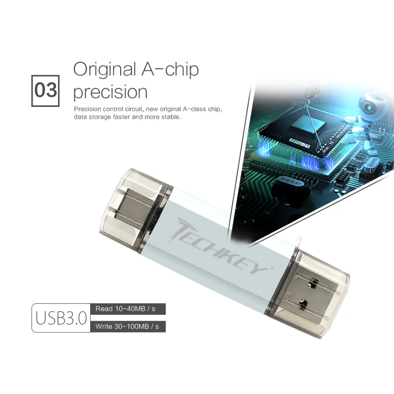 USB флеш накопитель TECHKEY usb 3 0 Type C 1 дюйма 64 ГБ 32 16 ГБ|usb stick 16gb|usb stick32gb |