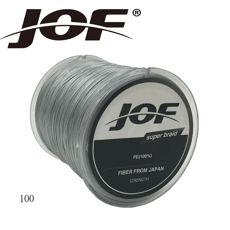 

JOF Brand Super Strong 100M 8 Strands Weaves PE Braided Fishing Line Rope Multifilament 15-200LB Monofilament Saltwater