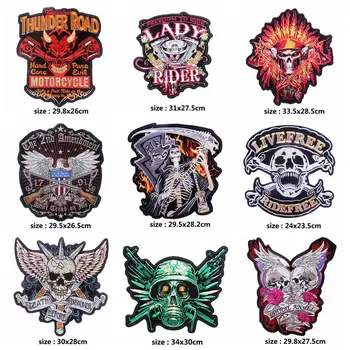 Pulaqi Motorcycle Stickers Embroidery Patch Stripes On The Jacket Stripe On The Back Punk Skull Biker Patches Eagle Wholesale H
Pulaqi Motorcycle Stickers Embroidery Patch Stripes On The Jacket Stripe On The Back Punk Skull Biker Patches Eagle Wholesale H