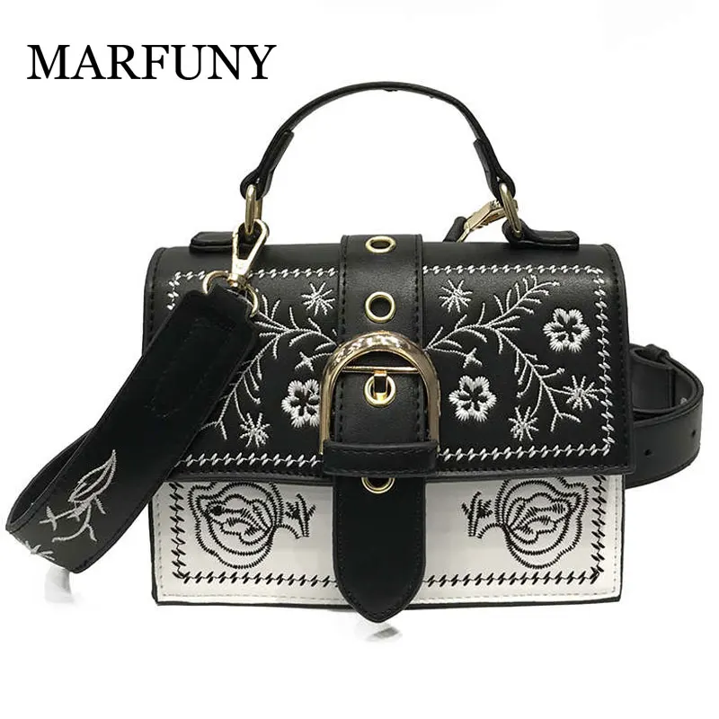Fashion Women Bag Panelled Vintage Flower Female Shoulder Bags for Girls Black PU Leather Women Messenger Bags Drop Shipping
Fashion Women Bag Panelled Vintage Flower Female Shoulder Bags for Girls Black PU Leather Women Messenger Bags Drop Shipping