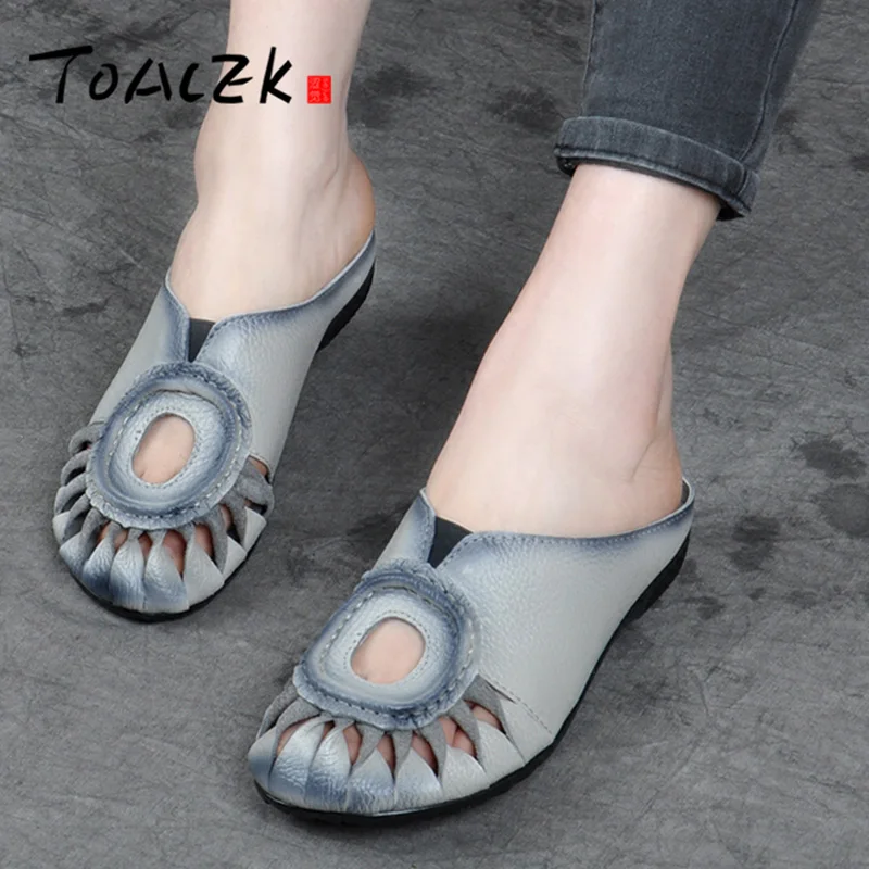 Summer leather cold drag, retro sandals, flat heel casual cow shoes, comfortable big code flat bottom Arts and women's shoes
Summer leather cold drag, retro sandals, flat heel casual cow shoes, comfortable big code flat bottom Arts and women's shoes