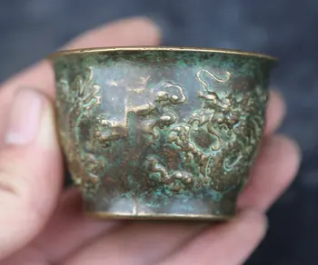 59MM/2.3"collect China Bronze Basso-relievo Animal 12 Zodiac Year Dragon Cup Cann Cann Teacup 180g
59MM/2.3"collect China Bronze Basso-relievo Animal 12 Zodiac Year Dragon Cup Cann Cann Teacup 180g