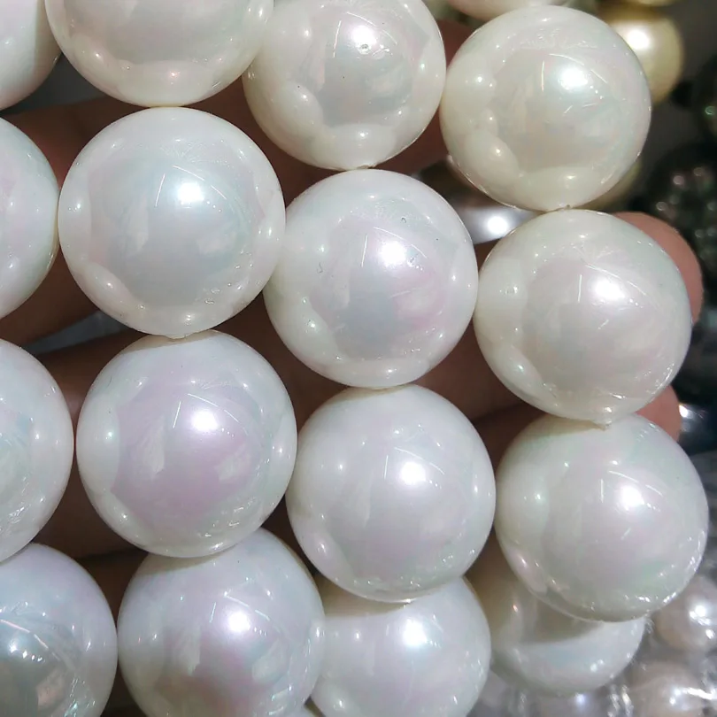 Natural 20mm Large Sea Shell Pearls Beads Colorful White Pearl Big Size Round Chunky Beads for Natural DIY Jewelry Gift Supplies
Natural 20mm Large Sea Shell Pearls Beads Colorful White Pearl Big Size Round Chunky Beads for Natural DIY Jewelry Gift Supplies