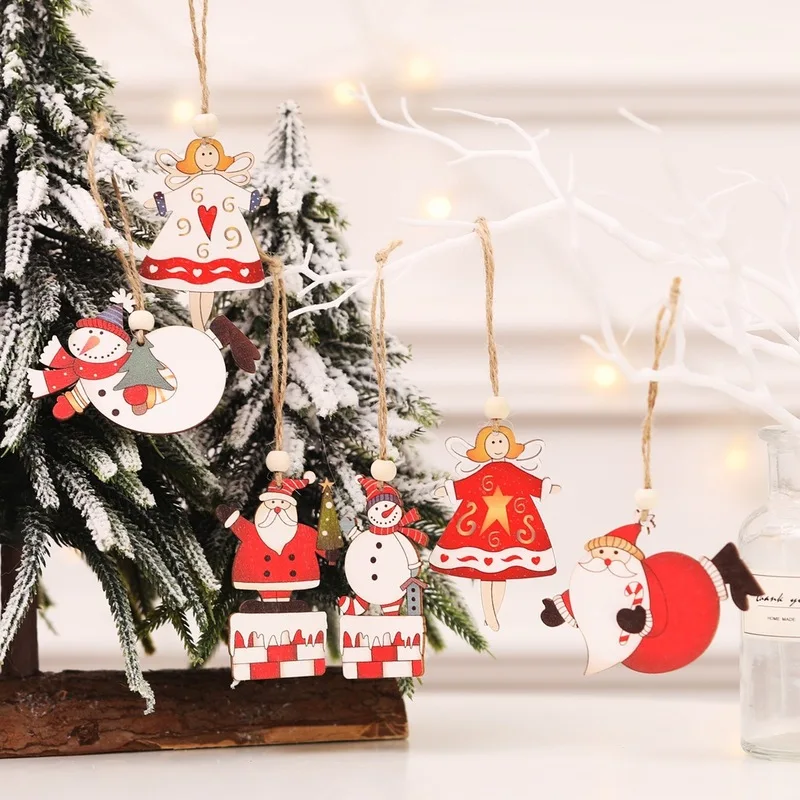 2pcs/set Wooden Christmas Ornaments Santa Clause Snowman Angel Wooden Crafts Hanging Pendants Christmas Decorations for Home
2pcs/set Wooden Christmas Ornaments Santa Clause Snowman Angel Wooden Crafts Hanging Pendants Christmas Decorations for Home